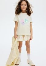 Motif-detail T-shirt - light yellow/smoothies - Image 2