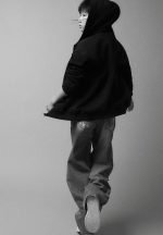 Zip-through hoodie - black - Image 2