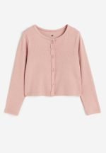 Ribbed jersey cardigan - light pink