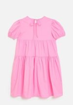 Puff sleeve smock dress - carnation pink - Image 2