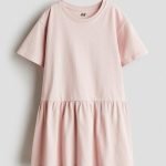Cotton jersey dress - light pink