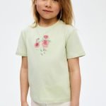 Motif-detail T-shirt - light green