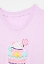 Frilled hem tee - lilac - Image 3