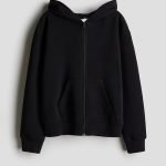Zip-through hoodie - black