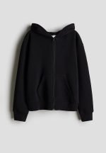 Zip-through hoodie - black