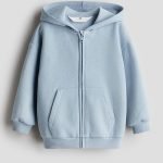 Zip-through hoodie - light blue