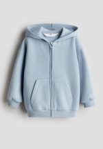 Zip-through hoodie - light blue