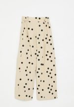 Wide leg pants - wheat/polka dots - Image 4