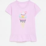 Frilled hem tee - lilac