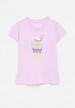 Frilled hem tee - lilac