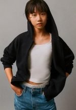 Zip-through hoodie - black - Image 5