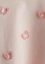 Motif-detail t-shirt - light pink butterflies - Image 4