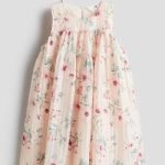 A-line dress - powder pink/floral