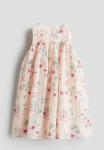 A-line dress - powder pink/floral