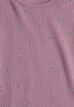 Ribbed cotton top - dark dusty pink/floral - Image 5