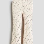 Flared leggings - cream cherries