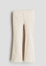 Flared leggings - cream cherries