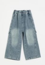 Wide leg jeans with multi back pockets - blue - Image 2