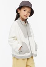 Oversized fleece jacket - cream/block-coloured - Image 6
