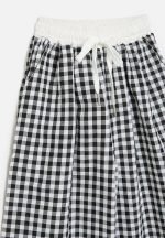 Wide waistband pants with slanted inset pockets - black gingham - Image 5