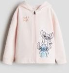 Printed zip-through hoodie - light pink lilo & stitch
